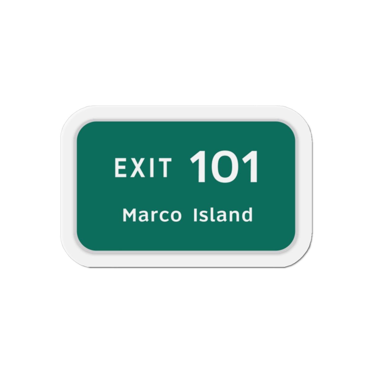 EXIT 101 Marco Island Die-Cut Magnet